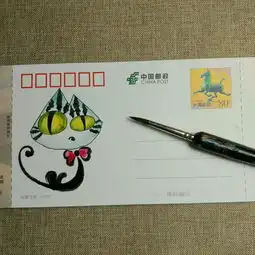 呆萌的小猫漫画绘制步骤图宋宋diy手绘明信片
