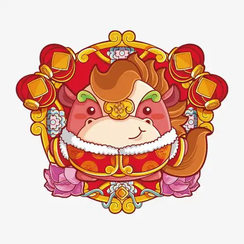 十二生肖卡通手绘马到成功中国剪纸花纹边框高清素材免抠设计图片免费下载页面网页平面电商创意素材png素材素材
