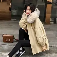 外套女冬季派克棉服2019年新款中长款ins港风韩版带毛领