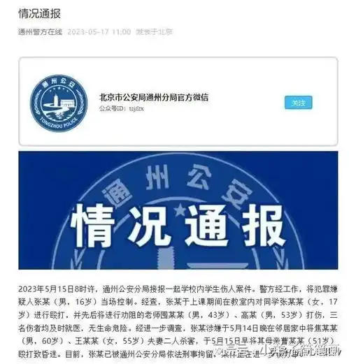 北京16岁少年杀人案,更多细节曝光,揭开谁的遮羞布