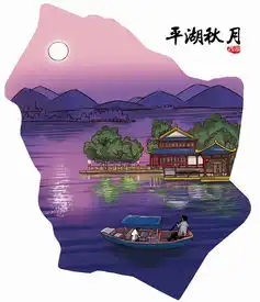 杭州西湖十景旅游手绘卡通绘画策划风景区园林插画地图