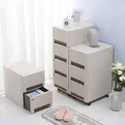 吉优百宽版抽屉收纳柜3层