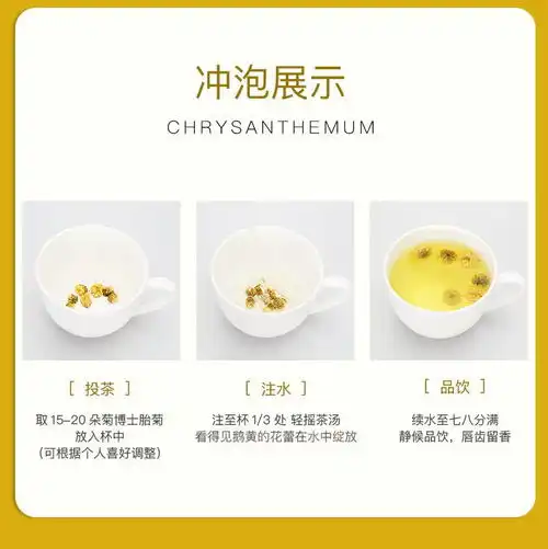 艺福堂菊博士金丝皇菊一朵一杯菊花茶特级花草黄菊胎菊