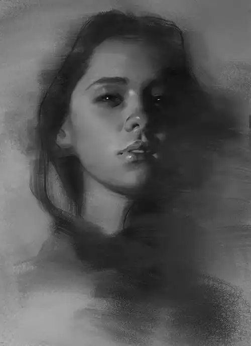 只用素描技法,就可以把女人画这么传情,美到骨子里