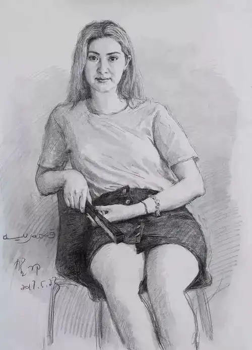 央美贺羽教授素描欣赏