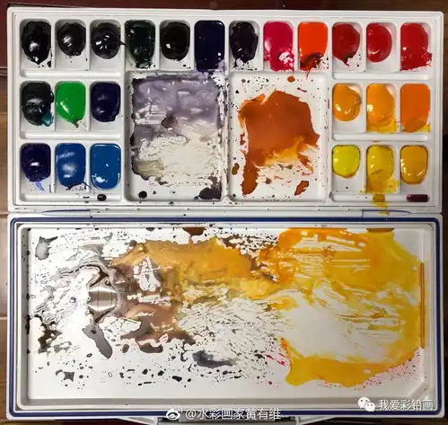 8分钟画一棵秋天的树水彩作者黄有维
