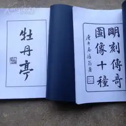 包邮影明刻传奇十种图像两厚册全自制印刷品线装书文学中医风水阴阳传统国学手工线装影印