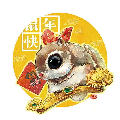 小鼠过年生肖鼠