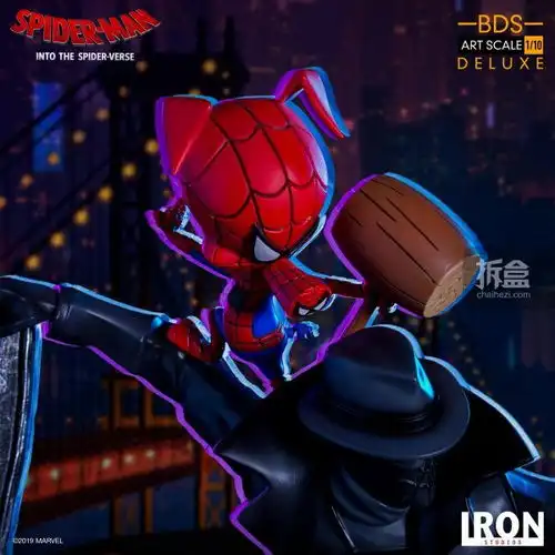 ironstudios蜘蛛侠平行宇宙迈尔斯蜘猪侠和暗影蜘蛛侠彼得帕克蜘蛛格温110雕像
