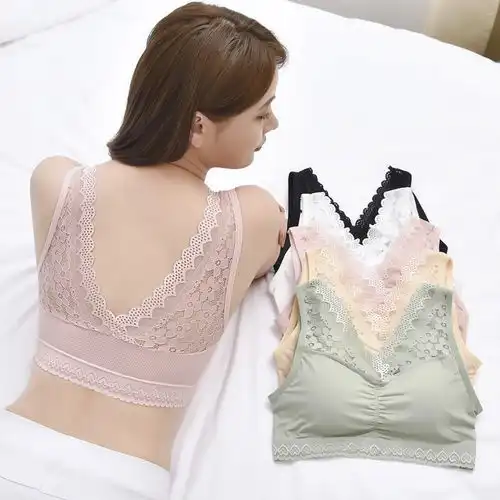 冰丝无痕美背裹胸韩版学生背心打底聚拢内衣女无钢圈抹胸蕾丝文胸