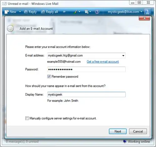 qq邮箱添加gmail将您的gmail添加到windowslivemail