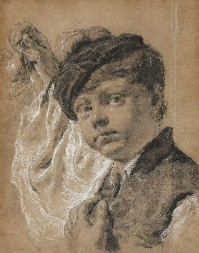 意大利威尼斯艺术学院首任院长乔瓦尼巴蒂斯塔素描画︱艺术名画