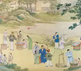 太平春市图古人都是这样招徕街头生意的
