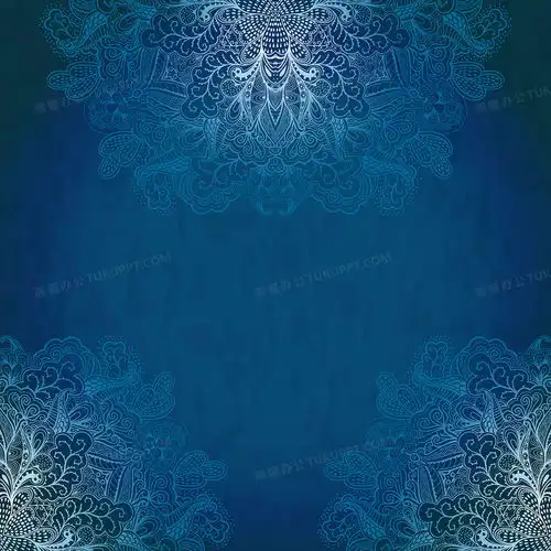 矢量复古花纹蓝色背景背景图片素材免费下载花纹背景45004500像素熊猫办公