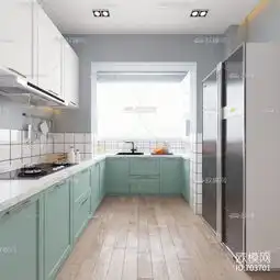 北欧小清新厨房3d模型