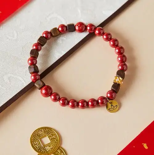 蛇来运转红绳,六字真言投影石加持,办公室小姐姐都爱普陀山书院福袋热卖,新春必备,富贵又喜庆观音朱砂网易订阅