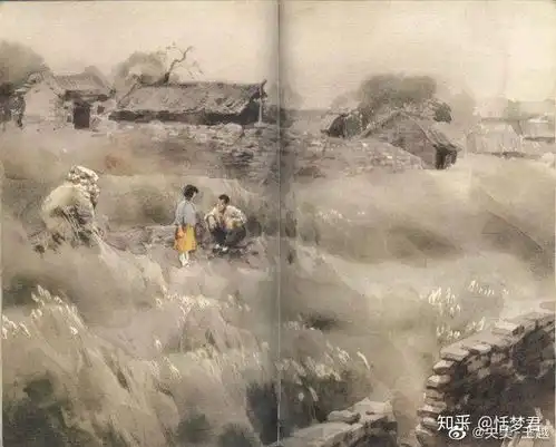 今日分享影视动画唉呀,真香经典水彩插图城南旧事