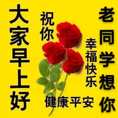 温馨的老同学早上好祝福语大全简短特漂亮好看的早安动态图片大全带字