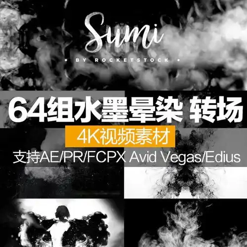 64组水墨素材转场影视工作者必备素材