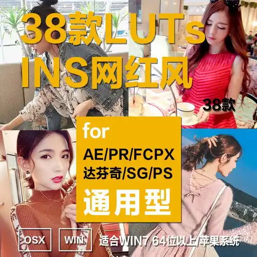 最新ins网红小清新风视频图片luts调色预设