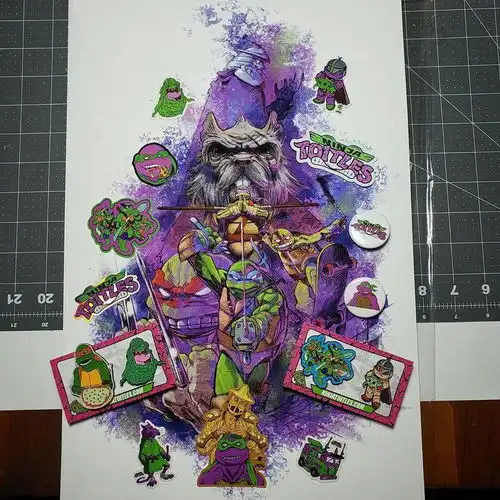 彩铅结合水彩画硬核超级英雄插画