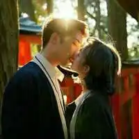 甜美相爱伴侣吻照头像