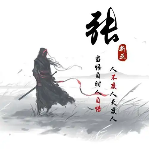 53张中华姓氏头像,俊美的字体,简单大方,