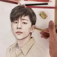 邓伦素描头像邓伦素描手绘头像