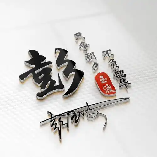 朋友们要的微信姓氏头像更新了,3d大气简约签名头像,有你的吗