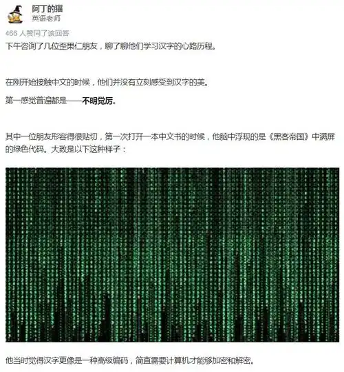 外国人眼里的汉字是怎样的
