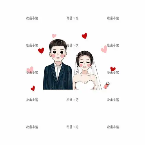 彩萌手绘真人漫画定制卡通q版照片转绘画情侣头像装饰礼物