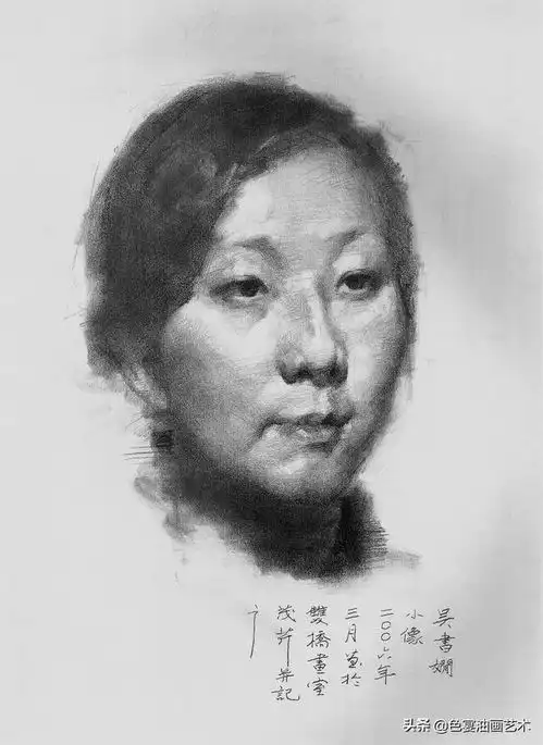 冉茂芹素描头像人物肖像作品