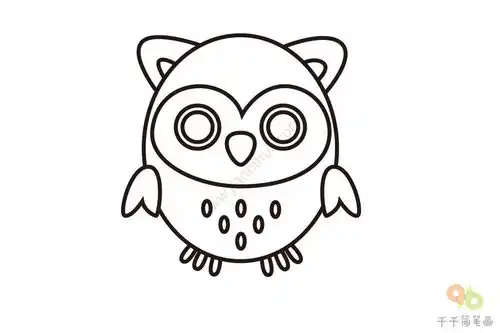 5种猫头鹰简笔画大全轻松画
