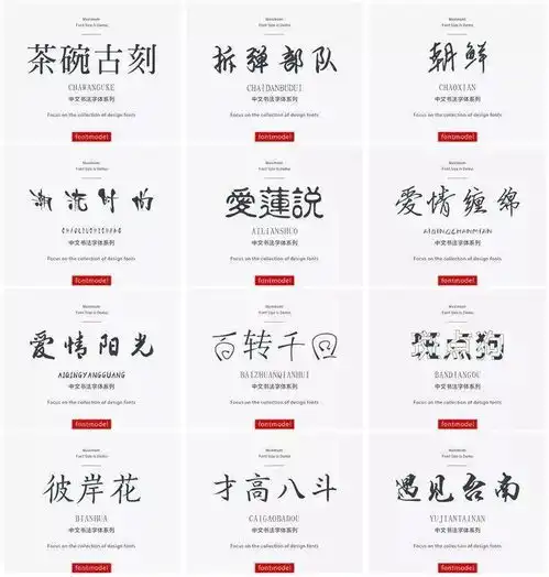 29999款摄影师私藏字体库70款可商用字体库