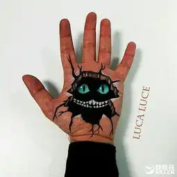 超逼真3d绘画手心爬出一只贞子