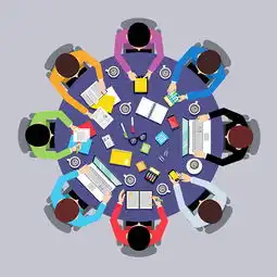 开会的商务人士设计矢量素材