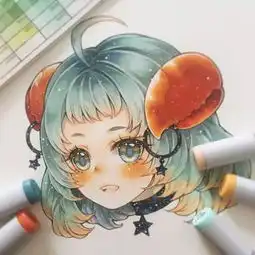 十二星座马克笔手绘,原来马克笔画画这么好看