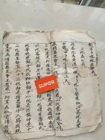 稀见中医手抄盖卦书,中医文化,医巫文化代代传承