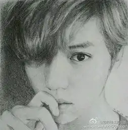 素描鹿晗