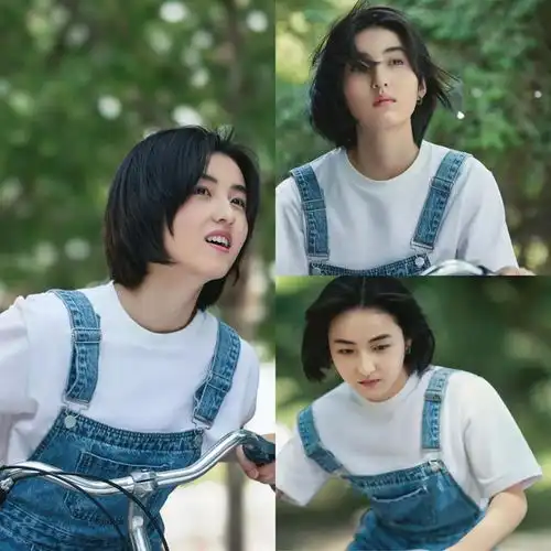 张子枫毕业同学录视频曝光棒球服礼仪服背带裤,满满的少年感