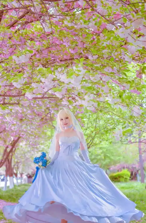 fatesaber花嫁cosplay,美艳娇妻你愿意娶吗