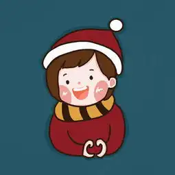 可爱女孩看过来圣诞手绘头像,拿走不谢