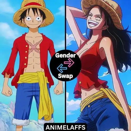 当海贼王男角色变成女性香克斯好美,弗兰奇变机械女王