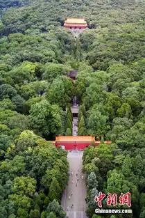 航拍世界文化遗产南京明孝陵尽显一代帝王威武气势