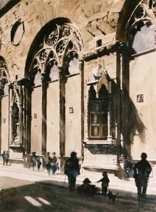 波兰艺术家pauldmoch建筑水彩画作品欣赏