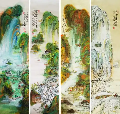 百年辉煌书诗画作品联展在美术馆开幕