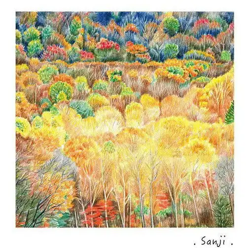 一组惊艳了我的彩铅风景画,真的太美了吹爆大佬的彩铅作品