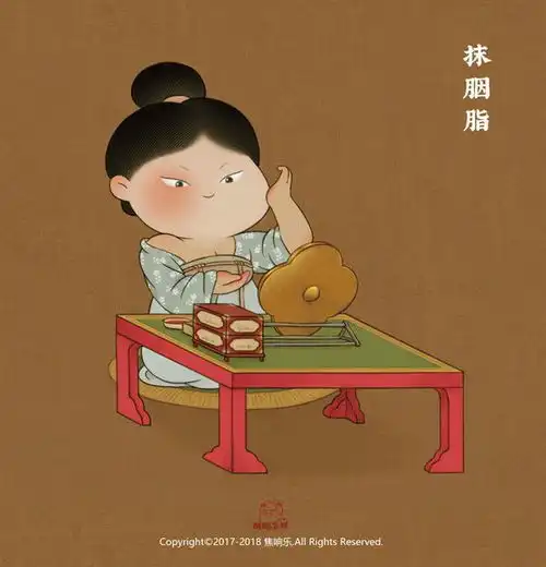独属中国的国潮插画家还原唐代仕女的风姿,胖脸呆萌真可爱