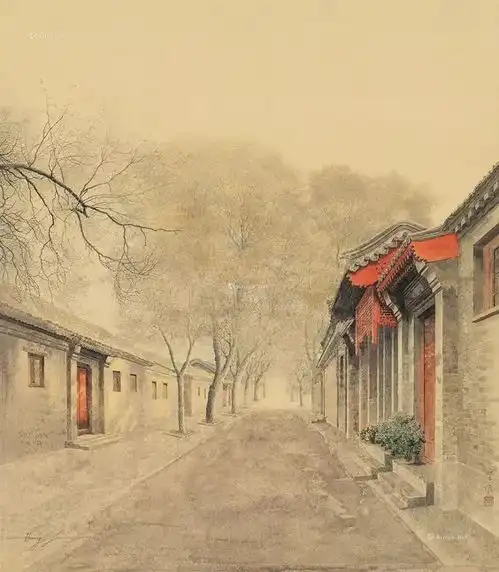 老北京的水彩画之美