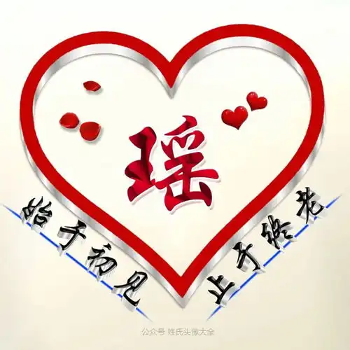 2021桃心主题爱情姓氏头像太甜蜜了,始于初见,止于终老